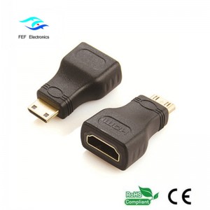 HDMI الإناث إلى ميني HDMI محول الذكور الذهب / النيكل مطلي الرمز: FEF-H-022
