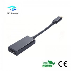 USB TYPE-C إلى محول Displayport أنثى حالة معدنية رمز: FEF-USBIC-004